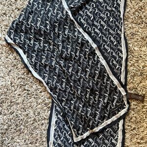 Coach Monochrome Script Silk Scarf